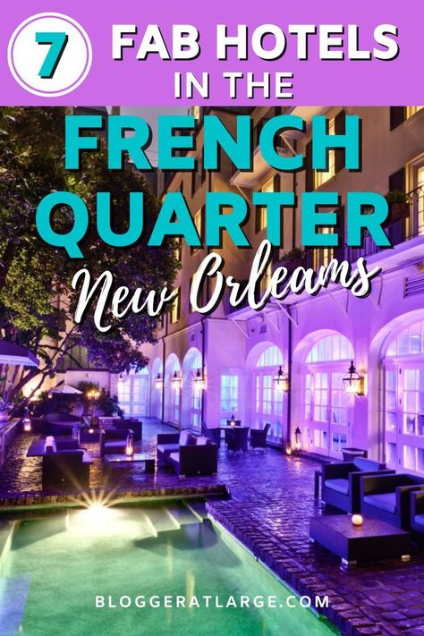 I've stayed in New Orleans 7 times - both in the French Quarter and outside, and these are my picks for the best hotels IN the French Quarter. Because that's where you want to be! #NewOrleans… Best Hotels In New Orleans French Quarter, Best Place To Stay In New Orleans, New Orleans Hotels French Quarter, Best New Orleans Hotels, French Quarter Hotels, New Orleans Vacation, New Orleans Hotels, New Orleans French Quarter, Best Vacation Destinations