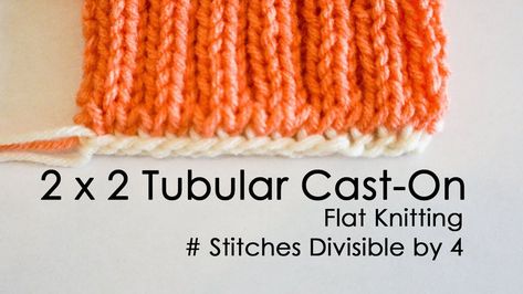 In this free video tutorial I show step-by-step how to work the tubular cast on with waste yarn for flat knitting with 2x2 ribbing. The cast-on method shown in this tutorial can be used when the number of stitches in your ribbing is divisible by 4. This occurs when your ribbing panel begins with a Knit 2 and ends with a Purl 2. For more information click the link, or visit my website KnittingHouseSquare.com #TubularCastOn #FlatKnitting #Knit #Knitting #LearnToKnit #KnittingHouseSquare #Ribbing Tutorial Knitting, Knitting Instructions, Yarn Thread, Bind Off, Crochet Slippers, Knitting Ideas, Knitting Techniques, Knitting Stitches, Yarn Crafts