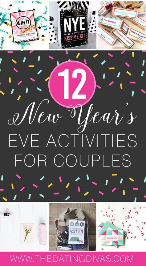 New Year's Eve Activities for Couples- fun ideas for NYE #newyearseve #newyearsparty New Years Eve For Couples, Christmas Activities For Couples, Nye Activities, Nye Traditions, New Year Home Decor, Family New Years Eve, Activities For Couples, New Years Eve Traditions, New Year's Eve Crafts