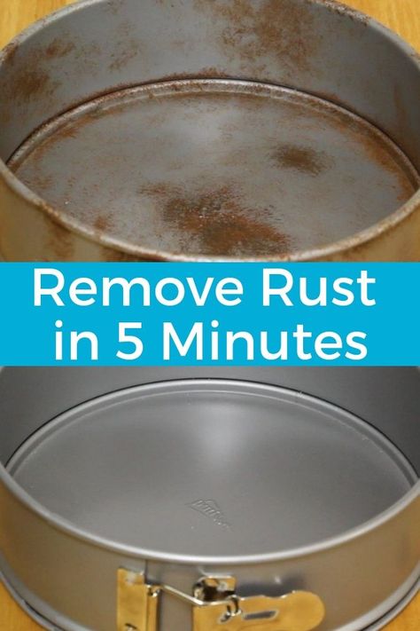 Check out this DIY rust removal with 2 Simple Ingredients! -After seeing what she does, I will never clean my pots and pans the same way again! #DIY #Cleaning #RustRemoval Tablet Recipe, Homemade Toilet Cleaner, Clean Baking Pans, Remove Rust, Rust Removal, Rust Removers, Eclectic Living, Glass Cooktop, Deep Cleaning Tips