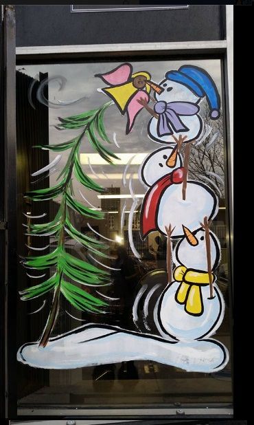 Paint On Me - Window Painting Painted Window Art, Window Paintings, Christmas Window Painting, Window Mural, Window Drawing, Christmas Window Display, Winter Window, Christmas Window Decorations, Holiday Painting