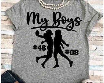 Football Mom Shirts Ideas, Football Shirt Designs, Boys Football, Sports Mom Shirts, Football Mom Shirts, Football Boys, Football Svg, My Boys, Sports Mom