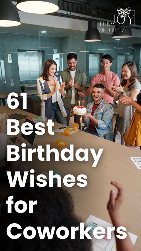 Don't know what birthday wishes to write in your coworker's birthday card? This wonderful list of birthday wishes for coworkers from The Joy of Gifts can help! You'll see funny birthday wishes for coworkers, sweet and heartfelt birthday wish ideas, and many birthday wishes that are appropriate for the office. Witty Birthday Wishes, Wish Ideas, Birthday Wishes For Coworker, The Best Birthday Wishes, Coworkers Funny, Funny Birthday Wishes, Belated Birthday Wishes, Best Secret Santa Gifts, Coworkers Birthday