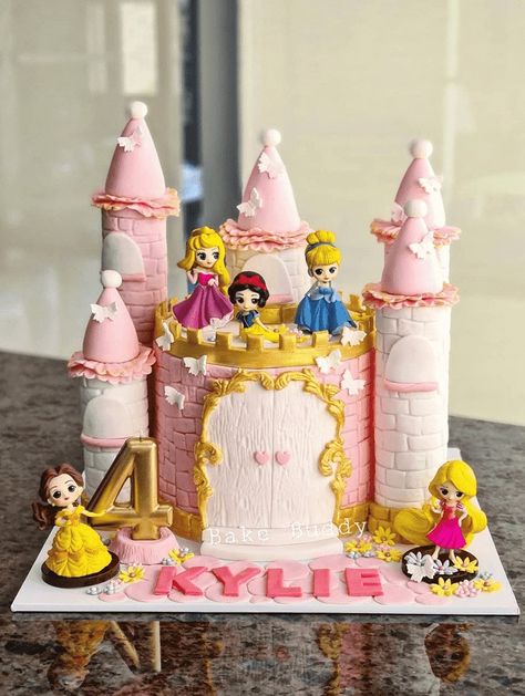 Castle Birthday Cake Ideas Images (Pictures) Princess Disney Cake, Castle Cake Design, Disney Princess Birthday Cakes, Castle Birthday Cakes, Cake Princess, Castle Birthday, Princess Castle Cake, Disney Cake, Princess Birthday Party Decorations