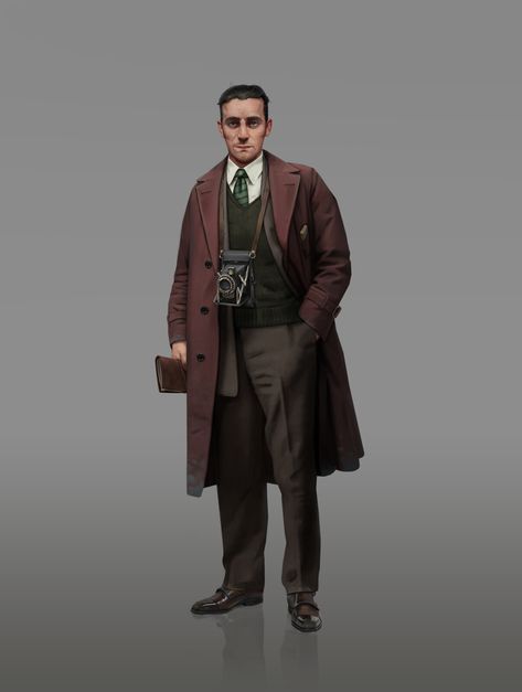 The Journalist, Patrik Antonescu on ArtStation at https://www.artstation.com/artwork/KagbNG Reporter Character Design, Journalist Character Design, Call Of Cthulhu Character Design, Cthulhu Investigator, 1920s Character Design, Noir Character, The Shadow Over Innsmouth, Call Of Cthulhu Rpg, Paul Poiret