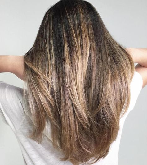 Ash Brown And Blonde Balayage Hair Balayage Straight Hair, Balayage Straight, Balayage Bob, Blond Balayage, Brunette Balayage, Brunette Balayage Hair, Balayage Brunette, Brunette To Blonde, Brown Blonde Hair