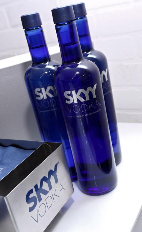 Blue bottles aplenty during SKYY Vodka at Mercedes-Benz Fashion Week Spring 2012 in the IMG Lounge on September 7, 2012 in New York City. Skyy Vodka, September 7, Blue Bottle, True Blue, Blue Wedding, Liqueur, Fashion Week Spring, Wedding Shower, Vodka Bottle