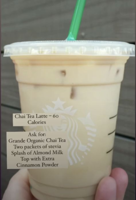 Low Calorie Starbucks Chai, Low Cal Chai Tea Latte Starbucks, Starbucks Usa, Low Calorie Starbucks Drinks, Chai Tea Latte Starbucks, Healthy Coffee Drinks, Low Carb Starbucks Drinks, Low Carb Starbucks, Latte Starbucks