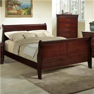 Lifestyle 5933A Queen Sleigh Bed Mahogany Bedroom Furniture, Wood Sleigh Bed, Queen Sleigh Bed, Sleigh Bedroom Set, Oak Bedroom, King Bedroom Sets, King Bedroom, Wooden Bed Frames, Elegant Bedroom