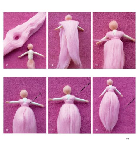 Felt Angel, Wool Dolls, Needle Felting Diy, Yarn Dolls, Felt Fairy, Needle Felting Tutorials, Fairy Crafts, Needle Felting Projects, Felting Tutorials