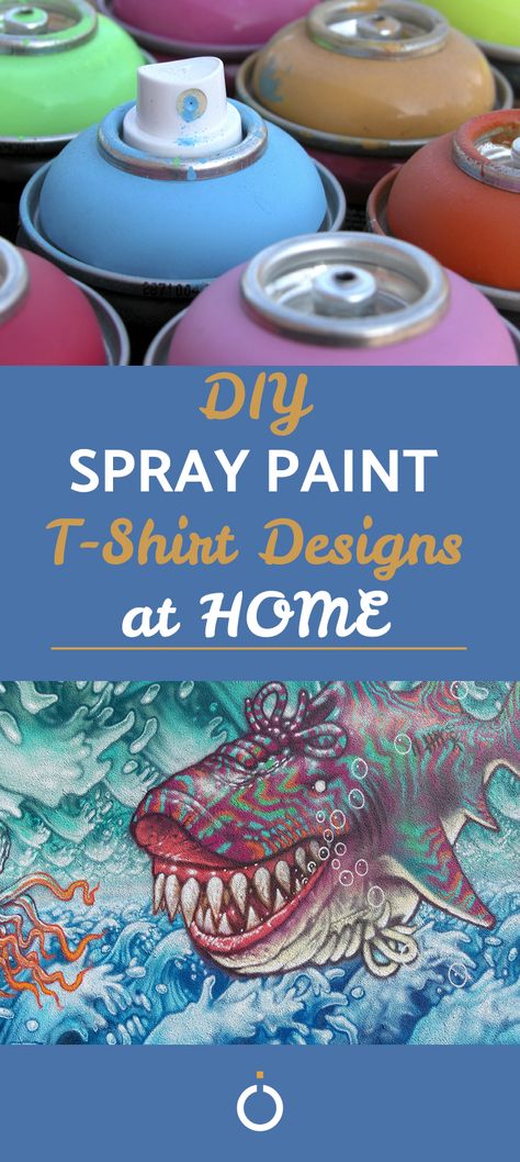 Create your own homemade t-shirt designs with your own ideas. Either using stencils or freehand, this is a great way to show off your own style and create some DIY logos, pictures, designs or whatever you like. #spray #paint #spraypaint #tshirt #shirt #clothing #apparel #design #logo #homemade #DIY #bandtshirts #painting #fashion #trends Fabric Spray Paint Shirt, Spray Paint T Shirt, Spray Paint Sweatshirt, Painting T Shirts Ideas, Paint Clothing, Spray Paint Shirt, Tshirt Design Diy, Homemade T Shirts, Paint T Shirt