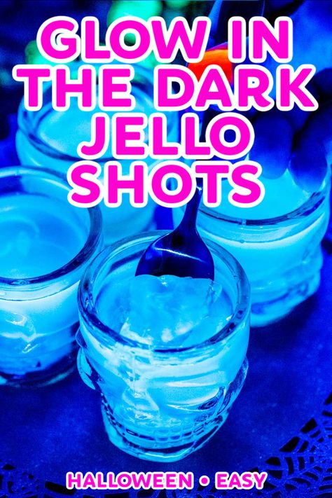 Neon Jello Shots Party Ideas, Glow Jello Shots, Glowing Jello Shots, Space Theme Jello Shots, Neon Jello Shots, Glow In Dark Jello Shots, Glow Party Drinks, Black Light Jello Shots, Alien Jello Shots