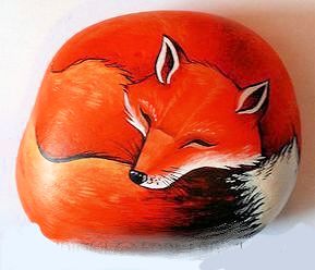 Drawing Rocks, Rock Painting Tutorial, Painted Rock Animals, Fox Painting, Stone Art Painting, Painted Rocks Craft, Painted Rocks Diy, Rock Painting Ideas Easy, Rock Painting Patterns