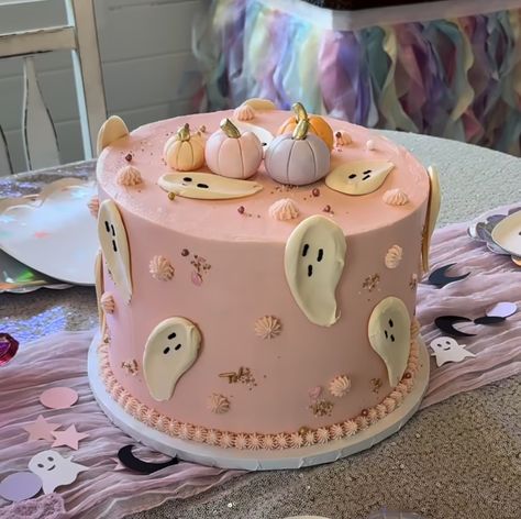 Two Spooky Cake, A Little Boo Is Almost Due Cake, Pink Halloween Birthday Cake, Spooky One Smash Cake, Girly Halloween Cake, Pink Ghost Cake, Boo Birthday Cake, Pink Halloween Cake, 19 Bday