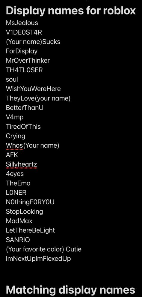 Games Username Ideas, Cute Users Name, Scary Username Ideas, Nickname Game Ideas, Rblx Username Ideas, Username Ideas Gaming, Goofy Usernames For Instagram, Display Name Ideas Aesthetic, Emo Names Ideas