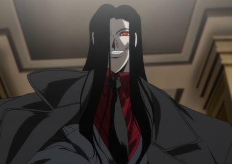 Alucard Hellsing Long Hair, Hellsing Dracula, Alucard Pfp, Sir Integra, Hellsing Anime, Hellsing Ultimate Anime, Alucard Hellsing, Seras Victoria, Real Vampires