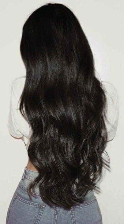 Rambut Brunette, Black Wavy Hair, Hair Inspiration Long, Long Healthy Hair, Long Dark Hair, Long Wavy Hair, Beautiful Long Hair, Silky Hair, Dream Hair