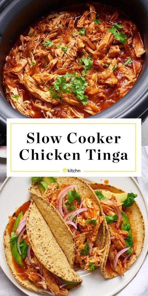 Slow Cooker Chicken Tinga, Tinga Recipe, Chicken Tinga Recipe, Chicken Tinga, Recipe Slow Cooker, Granola Bar, Chicken Slow Cooker Recipes, Slow Cooker Chicken, Crockpot Chicken