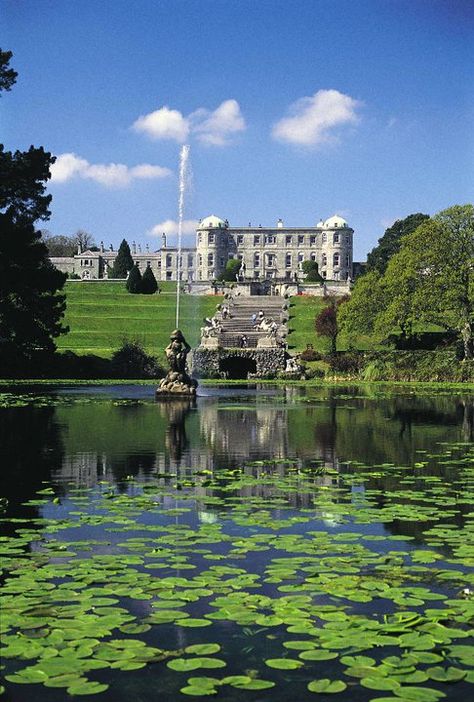 | Avoca Powerscourt | Powerscourt House, Enniskerry from the lake. www.avoca.com County Wicklow, Love Ireland, House Gardens, Ireland Vacation, Most Beautiful Gardens, Visit Ireland, Tourist Trap, Republic Of Ireland, Ireland Travel