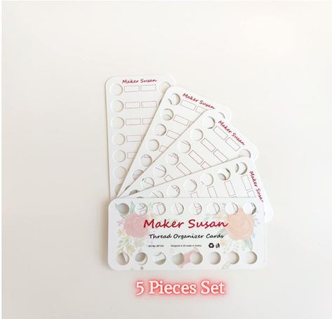 Maker Susan 5 Pack Embroidery Thread Organizer Cards, Embroidery Floss Organizer Holder 16 Positions Cross Stitch Bobbin for Floss, Craft DIY Sewing Storage, Cardboard Floss Bobbins, Thread Keeper Cards Embroidery, Thread Keeper, Floss Bobbins, Floss Organizer, Thread Organizer, Thread Organization, Sewing Storage, Thread Holder, Cross Stitch Thread