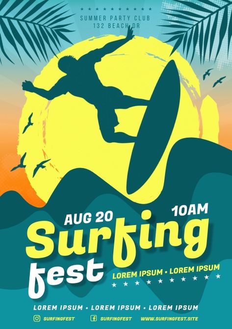 Surf Competition Poster, Surfing Competition, Fest Poster, Prom Posters, N Logo Design, Surf Competition, Prom 2023, Surf Poster, Sports Poster