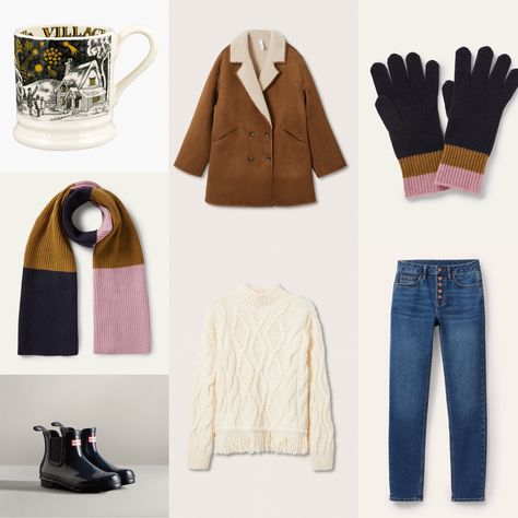 Boden Cashmere scarf and gloves, mango faux shearling jacket, hunter short boots, Emma Bridgewater fireworks mug Bonfire Night Outfits, Hunter Chelsea Boots, Guy Fawkes Night, Faux Shearling Coat, Girlfriend Jeans, Cashmere Gloves, Sheepskin Jacket, Bonfire Night, Cable Knit Jumper