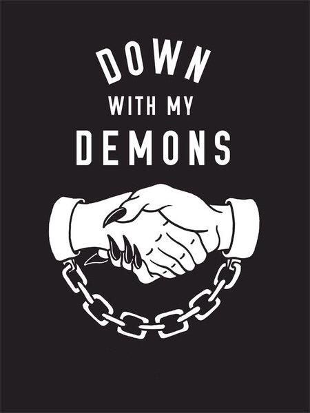 Down with my demons My Demons Tattoo, Demons Tattoo, Wings Quotes, My Demons, Tattoo Back, Celtic Tattoos, Hip Tattoo, Back Tattoos, Skull Tattoos