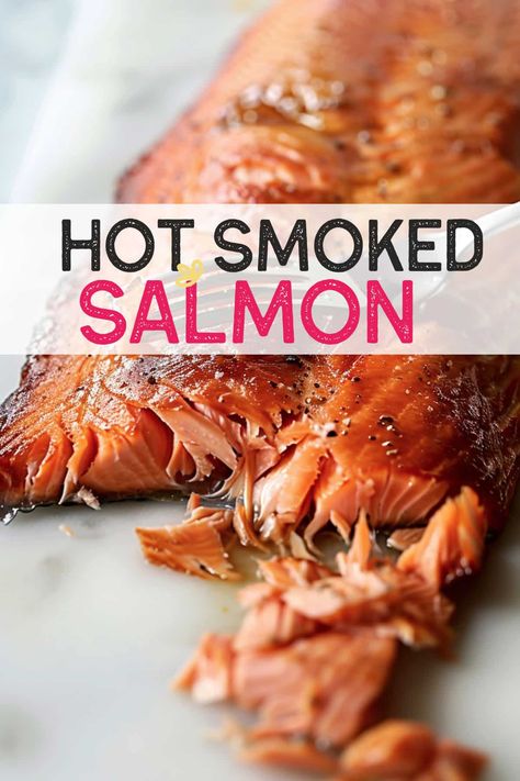 Easy hot-smoked salmon recipe! Perfect smoky flavor with simple ingredients and step-by-step instructions. Teriyaki Smoked Salmon, Smoked Coho Salmon Recipes, Smoked Salmon Recipes Smokers, Salmon On Smoker Grill, Smoked Salmon Brine Recipes, How To Make Smoked Salmon, Salmon Smoked Recipes, Hot Smoked Salmon Recipes, Whole Salmon Recipe