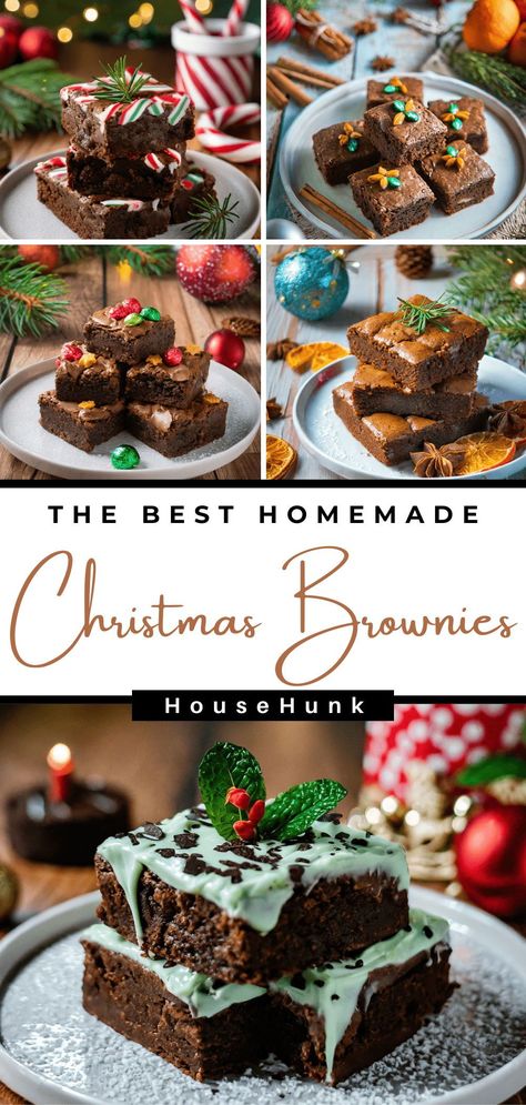 Spread joy this holiday season with our delightful Christmas brownie recipes! From cute reindeers to peppermint wonders, these treats are perfect for festive celebrations. Discover the magic of Christmas in every bite. #ChristmasBrownies #HolidayTreats Christmas Traybake Ideas, Christmas Chocolate Brownies, Christmas Themed Brownies, Brownie Recipes Christmas, Christmas Brownies Recipe, Xmas Bars And Squares, Christmas Brownie Ideas, Christmas Bar Cookies Recipes Holidays, Christmas Brookies