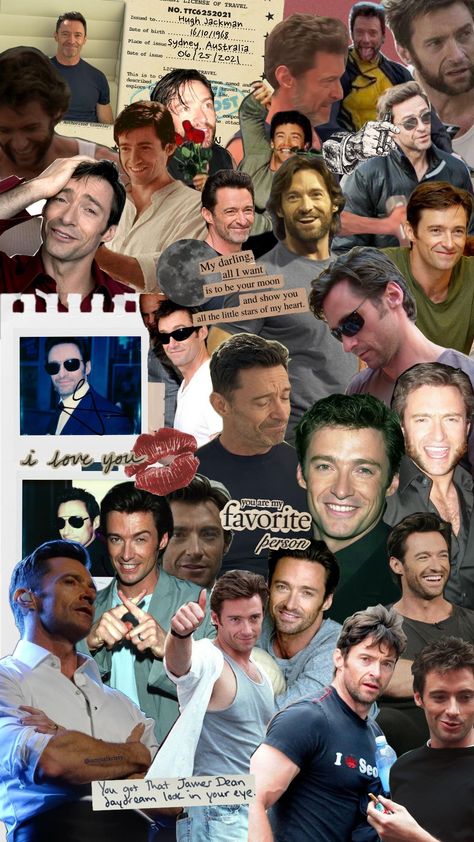 Hugh Jackman Collage, Hugh Jackman Wallpaper, Logan Wolverine Hugh Jackman, F Men, Wolverine Hugh Jackman, Couple Costumes, Logan Wolverine, Australian Actors, Deadpool Wolverine