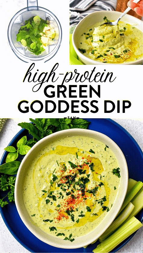 Green Goddess Protein Dip, Greek Yogurt Artichoke Dip, Healthy Lunch Dips, Protein Dip For Veggies, Mediterranean Dips And Spreads, High Protein Vegetable Dip, Protein Dip Recipes, High Protein Veggie Dip, Protein Dips Healthy