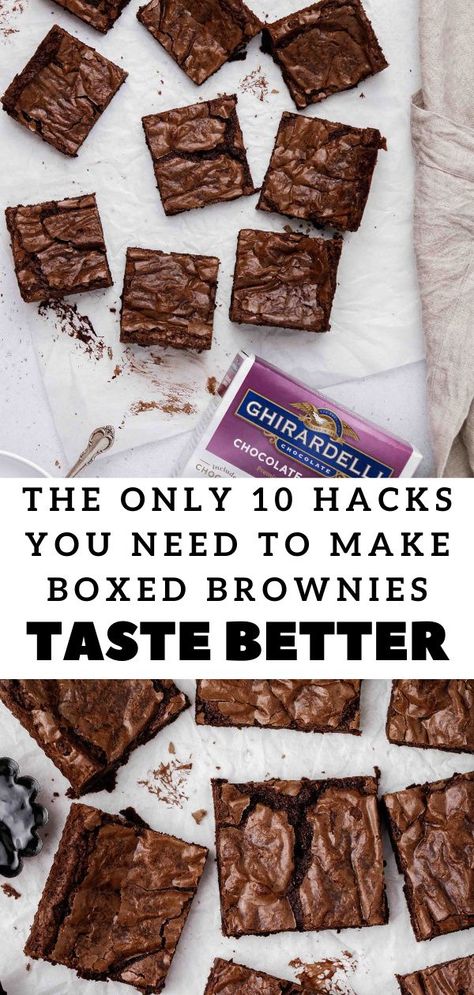 How To Fix Up Box Brownies, How To Make A Box Brownie Mix Better, Enhanced Box Brownies, Chewy Brownies From Box How To Make, How To Spice Up Boxed Brownies, Brownies From A Box Taste Better, Dunkin Hines Brownie Mix Recipes, Improving Box Brownies, How To Doctor Up Boxed Brownies