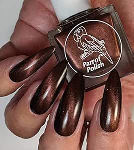 Dark Nail Polish Colors, Magnetic Polish, Dark Nail Polish, Brown Nail Polish, Magnetic Nail Polish, Brown Nail, Wine Nails, Brown Nails Design, Bright Summer Nails