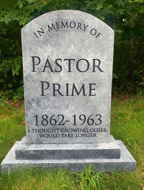 "Pastor Prime Halloween Tombstone Measures 28\" Tall x 24\" Wide x 8\" Deep CHECK OUT MY SITE! www.CEMETERYHAUNTS.net   Each tombstone is hand made by the artist and nothing is mass produced or factory made. Extreme attention to detail and the finest quality paints and materials used so no 2 are identical. Included in the photos is an example of the solid extruded foam. These are made with 2\" thick Extruded Polystyrene Insulated Sheathing, aka Insulation Foam Board. These tombstones ARE NOT THE Halloween Gravestones, Creepy Crafts, Halloween Outside, Halloween Graveyard, Halloween Tombstones, Halloween Outdoor, Homemade Halloween, Halloween Yard, Iced Cookies