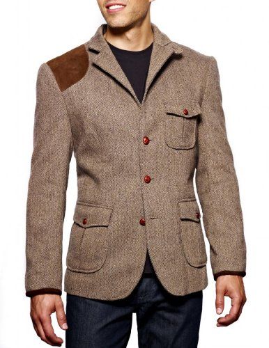 Doberman Menswear Men's Firth of Forth Herringbone Jacket-L-Brown, Hunters of the Scottish midlands would be envious of this jacket's functionality. 100% wool, reinforced with Italian lambskin shoulder and elbow patches make it ideal for resting a rifle while taking ..., #Apparel, #Sport Coats & Blazers Doner Kebab, Herringbone Jacket, Dress Suits For Men, Swag Men, Razzle Dazzle, Sport Coats, Vintage Blazer, Elbow Patches, Brown Jacket