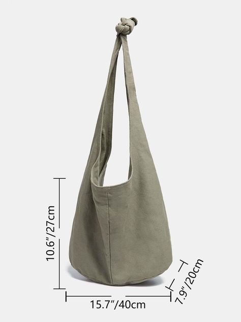 Minimalist Canvas Hobo Bag | EMERY ROSE Vintage Canvas Bags, Canvas Hobo Bag, Hobo Bag Patterns, Types Of Handbags, Bags Ideas, Hobo Tote Bag, Period Clothing, Diy Bags Patterns, Pola Sulam