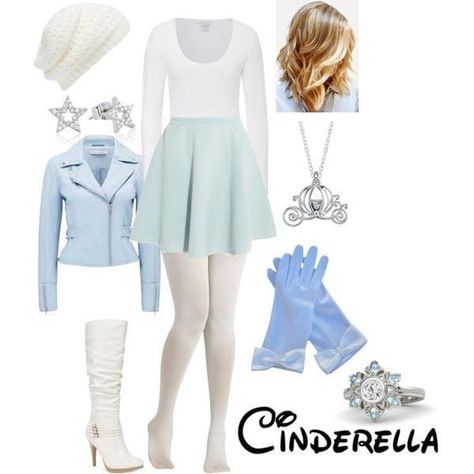 Modern Disney Outfits, Modern Princess Outfits, Cinderella Outfit, Disney Bound Outfits Casual, Princess Inspired Outfits, Disney Princess Outfits, Disney Themed Outfits, Cute Disney Outfits, Disney Inspired Fashion