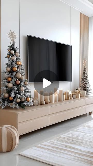 Garland On Tv Stand, Tv Stand Christmas, Tv Stand Christmas Decor, Tv Stand Decor Ideas, Tv Stand Decor, Holiday Vibes, Twinkling Lights, Twinkle Lights, Christmas Joy