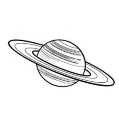 Planet Tattoo Stencil, Saturnus Art, Saturn Line Art, Saturn Outline, Saturn Tattoo Design, Saturn Sketch, Planet Outline, Jupiter Drawing, Saturn Drawing