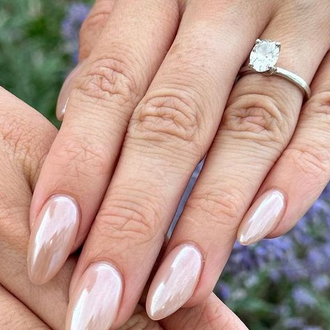 Nails by Nikki 💅🏽 on Instagram: "Classic nude white chrome for her engagement photoshoot ✨🤍 #weddingnails #engagementnails #bouldernails #denvernails" Engagement Pictures Nails, Nails Engagement Photos, Engagement Photoshoot Nails, Engagement Nails Ideas Short, Engaged Nails, Engagement Photos Nails, Nails For Engagement, Engagement Photo Nails Ideas, Engagement Shoot Nails