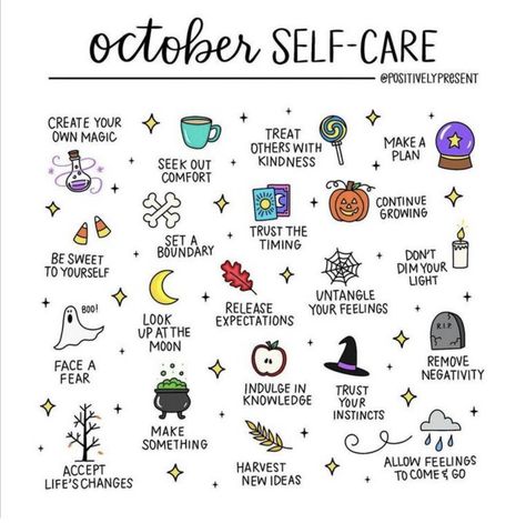 October Self Care, Interactive Posts, Happy October, Fall Bucket List, Self Care Activities, Self Motivation, Self Care Routine, Fall Fun, Journal Inspiration