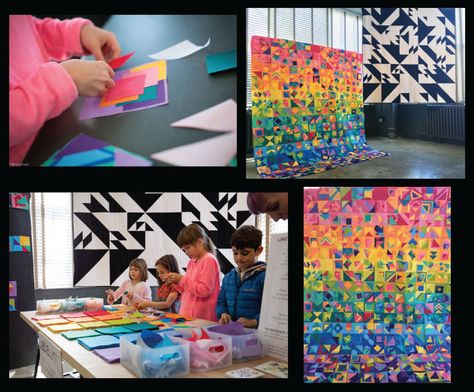 The UNITY Quilt - How to Make A Collaborative Quilt with the Public | Libs Elliott on Patreon Classroom Quilt, Collaborative Art Projects For Kids, Collaborative Mural, Quilt Diy, Legacy Projects, High School Art Lessons, Collaborative Art Projects, Mural Ideas, Group Projects