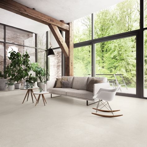 Porcelain stoneware wall/floor tiles with stone effect HIGHSTONE LIGHT Highstone Collection By CERAMICA SANT'AGOSTINO Beige Tile Floor Living Room, Floor Tiles Living Room Modern, Tiles Living Room, Tile Floor Living Room, Living Room Tiles, Floor Edging, Beige Tile, Beige Light, Living Styles