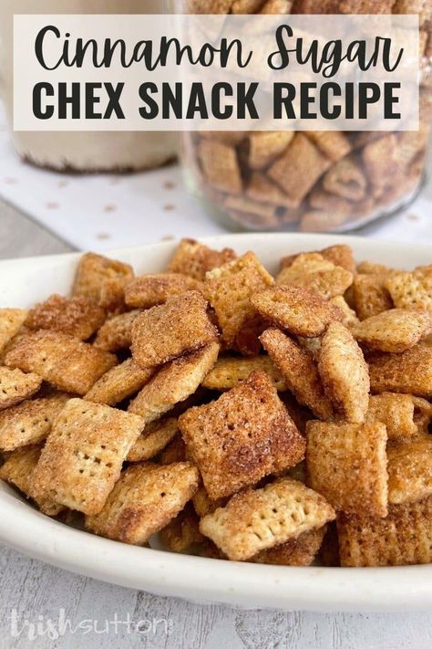 Cinnamon Chex Mix Recipes, Chex Cereal Recipes, Cinnamon Chex Mix, Chex Mix Recipes Sweet, Chex Snack Mix, Cinnamon Chex, Chex Recipes, Sweet Chex, Fall Snack Mixes