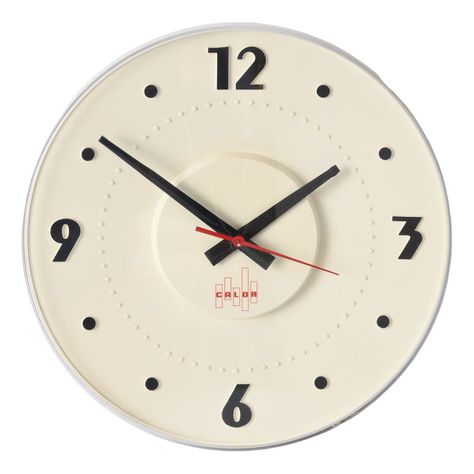 Vintage electric wall clock from the French company Calor. It can be adjusted to use different voltage: 120V or 220V.  This piece has an attribution mark,   I am sure that it is completely authentic and  take full responsibility for any authenticity   issues arising from misattribution Flip Wall Clock, Cool Wall Clock, Vintage Wall Clocks, Mid Century Modern Clock, Wall Clock Aesthetic, Kitchen Clock, Mint Green Kitchen, Nature Inspired Accessories, Mid Century Wall Clock