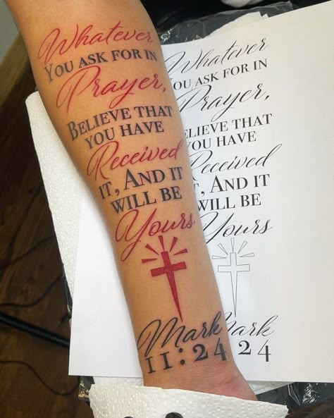 Brother Quotes Tattoo, Bible Quote Tattoos, Scripture Tattoos, Forearm Tattoo Quotes, Bible Tattoos, Cute Tattoos On Wrist, Arm Sleeve Tattoos For Women, Bible Verse Tattoos, Brother Tattoos