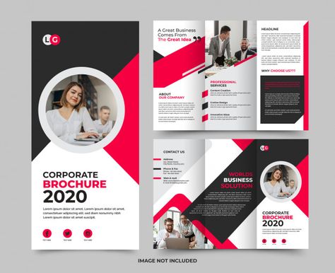 Corporate Minimalist, Brochure Design Layouts, Modern Brochures, Old Greeting Cards, Marketing Presentation, Professional Brochure, Trifold Brochure Design, Marketing Brochure, Church Poster Design