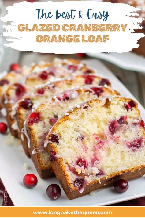 Cranberry Orange Loaf Recipe, Easy Cranberry Orange Bread, Orange Glazed Cranberry Bread, Cranberry Orange Loaf Bread, Panera Cranberry Orange Bread, Cranberry Orange Walnut Bread, Cranberry Orange Loaf, Cranberry Loaf, Cranberry Orange Bread Recipe