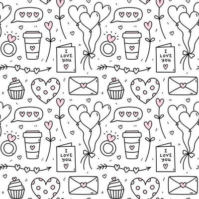 Cute set of doodles for Valentine's Day - glasses of champagne, love cards, envelopes with hearts, arrows and others. Vector hand-drawn illustration. Perfect for holiday designs, stickers, decor. 5267262 Vector Art at Vecteezy Valentine Doodles Hand Drawn, Love Letter Doodles, February Doodles, Cute Doodles For Boyfriend, Cute Love Doodles, Scrapbook Doodles, Valentine Doodles, Doodle Notebook, Birthday Tattoos