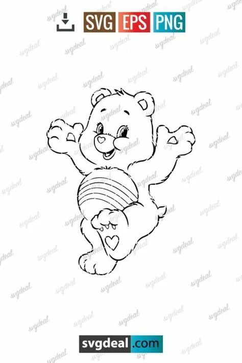 Carebears Svg Care Bear Svg Free, Bear Svg Free, Care Bear Svg, Bear Template, Bear Svg, Fingernail Designs, Cricut Free, Bear Shirt, Start Now